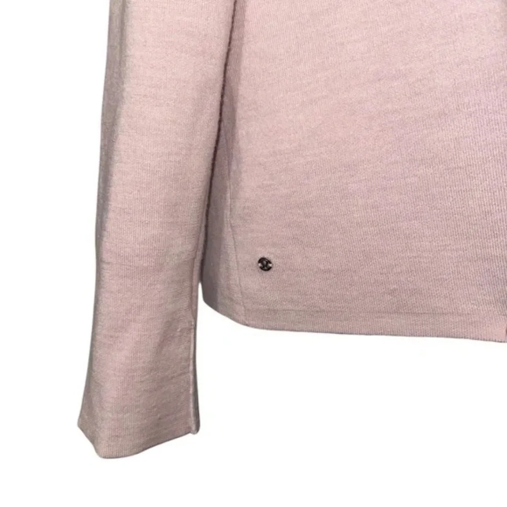 Lululemon Reverse ME Sweater Wool Cardigan Open Front Pockets Chalk Size 6 - Picture 8 of 9